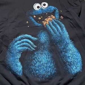 Vintage Cookie Monster Shadow Sesame Street Sweatshirt Jim Henson NWOT XL Rare